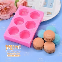 Silicon 6 khuôn bánh macaron làm bánh macaron đổ thạch trang trí